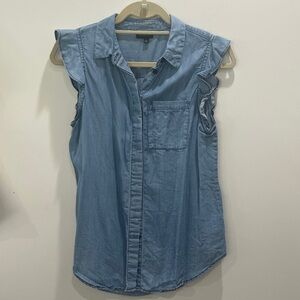 Who What Wear Light Blue Button Down Shirt